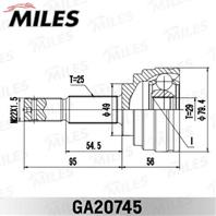 ШРУС NISSAN TIIDA JPN MAKE C11 2005.08-2012.06 [GL] нар. GA20745