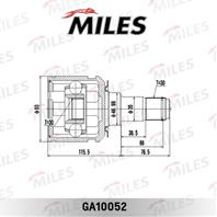 Шрус toyota lc prado j120/lexus gs470 02- внутр. ga10052