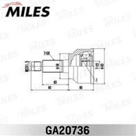 ШРУС MAZDA 3 BK 03-08 нар. GA20736