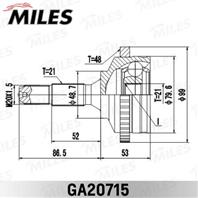 ШРУС PEUGEOT 206 1.1-1.4 98- нар. +ABS GA20715