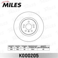 Диск тормозной mercedes ml w164/r w251 280-350 05- передний вент. d=330мм. k000205