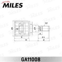 Ga11008 miles шрус внутренний левый