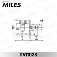 ШРУС Wolkswagen tiguan 2007-  внутр. лев. GA11028