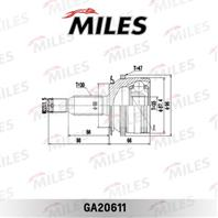 Шрус mitsubishi l200 iv 2.5di-d-3.5 05-нар. +abs ga20611