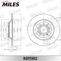 Диск тормозной AUDI A6 ALLROAD 2.7-4.2 06- задний D=302мм. K011302