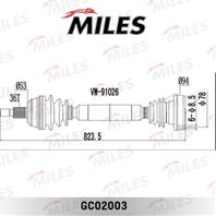 Привод в сборе audi a3/skoda octavia/vw golf 1.4-1.9 96- прав. gc02003