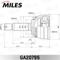 ШРУС HYUNDAI MATRIX 01- 1,5 CRDi (ABS ) нар. GA20795