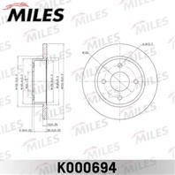 Диск тормозной NISSAN MICRA 1.0/1.3 92-00 передний K000694 Диск тормозной NISSAN MICRA 1.0/1.3 92-00 передний K000694