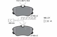 Колодки тормозные дисковые передние 2118204 от производителя TEXTAR
