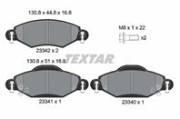 Колодки тормозные дисковые передние 2334001 от фирмы TEXTAR