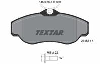 Колодки тормозные дисковые передние 2345201 от производителя TEXTAR