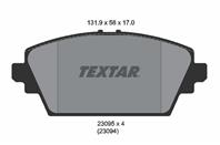 Колодки тормозные дисковые передние 2309501 от компании TEXTAR