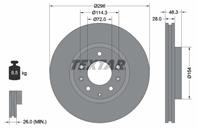 [92180803] Textar Диск тормозной передний