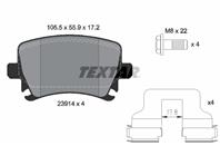 Колодки тормозные дисковые задние 2391401 от производителя TEXTAR