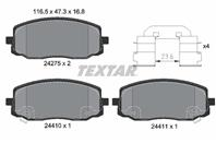Колодки тормозные передние с датчиками износа 2427501 от производителя TEXTAR