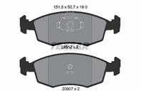 Колодки тормозные дисковые передние 2355202 от фирмы TEXTAR