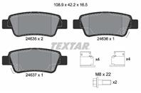 Колодки тормозные дисковые задние 2463501 от компании TEXTAR
