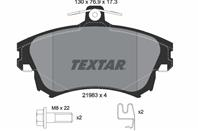 Колодки тормозные дисковые передние 2198302 от фирмы TEXTAR