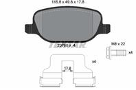 Колодки тормозные дисковые задние 2376002 от компании TEXTAR