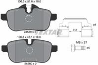 Колодки тормозные дисковые задние 2455901 от фирмы TEXTAR