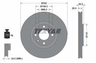 92168503_диск тормозной передний! Citroen C4/DS4  Peugeot 308/3008/5008 1.6/2.0