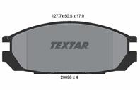 Колодки тормозные дисковые передние 2009801 от производителя TEXTAR