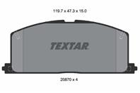 Колодки тормозные дисковые передние 2087001 от фирмы TEXTAR