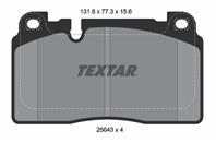 Колодки тормозные дисковые передние 2564302 от фирмы TEXTAR