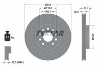 92120505_диск тормозной передний! vw passat 1.4ts