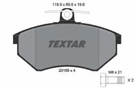 Колодки тормозные дисковые передние 2016804 от компании TEXTAR