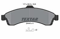 Колодки тормозные дисковые передние 2444801 от производителя TEXTAR