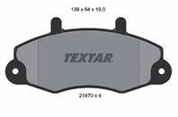 Колодки тормозные дисковые передние 2147001 от фирмы TEXTAR