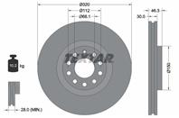 Диск тормозной передний вентилируемый AUDI A4 / A6 98&gt 321x30x10 100127950-перф.  спорт.