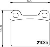 HELLA PAGID (T4114) 8DB355017441 Колодки зад.Mercedes W123 W126 1976-1991