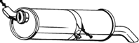 190-153_глушитель задняя часть! Peugeot 307 Break 1.4i 16V 03&gt