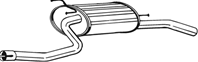 Глушитель системы выпуска  задний