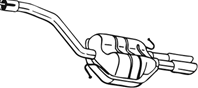 Глушитель системы выпуска  задний