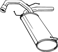 Глушитель системы выпуска  задний