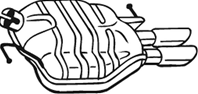 T?umik uk?adu wydechowego ty? AUDI A4, A4 ALLROAD, A5 2.0D/3.0D 11.07-