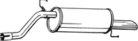 Глушитель системы выпуска  задний