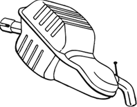 Глушитель системы выпуска  задний