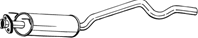 282-309 глушитель средняя часть. opel astra 1.4i-2.0i/1.7tds 91-98