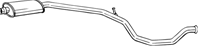 285-601_глушитель средняя часть! peugeot 206 hatchback 1.6i 16v 00-03