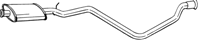283-785 глушитель средняя часть. peugeot 405 1.4-1.9 87-96