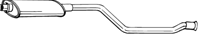 281-545 глушитель средняя часть. citroen xsara 1.4/1.6i/1.8i 99-00