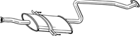 284-301 глушитель средняя часть. hyundai matrix 1.5crdi/1.6i/1.8i 01.