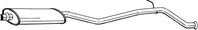 Глушитель средняя часть peugeot 406 98-00  286-167 (Распродажа)