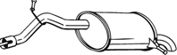 Глушитель системы выпуска  задний