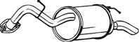 Глушитель системы выпуска  задний Глушитель системы выпуска  задний