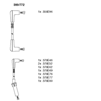 BR-300/772_к-кт проводов! 9 проводов Jeep Grand Cherokee 5.2i 92-99